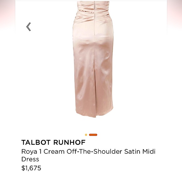 Elegant Cream Midi Dress - Picture 3 of 4